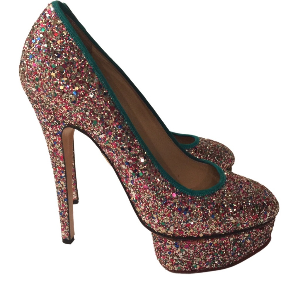 Charlotte Olympia Sparkling Glitter Heels
